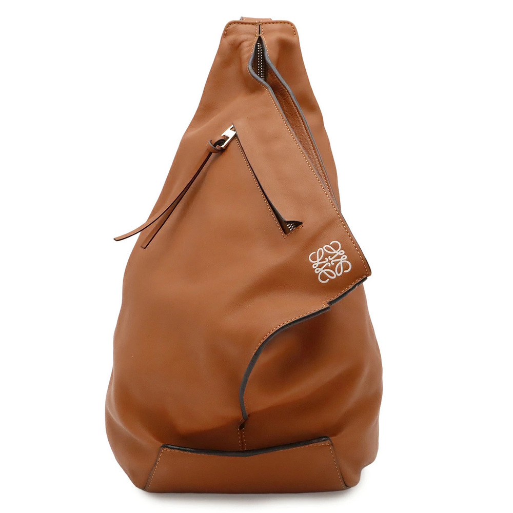 Loewe Anton Backpack Body Bag Shoulder Hobo Leather Brown